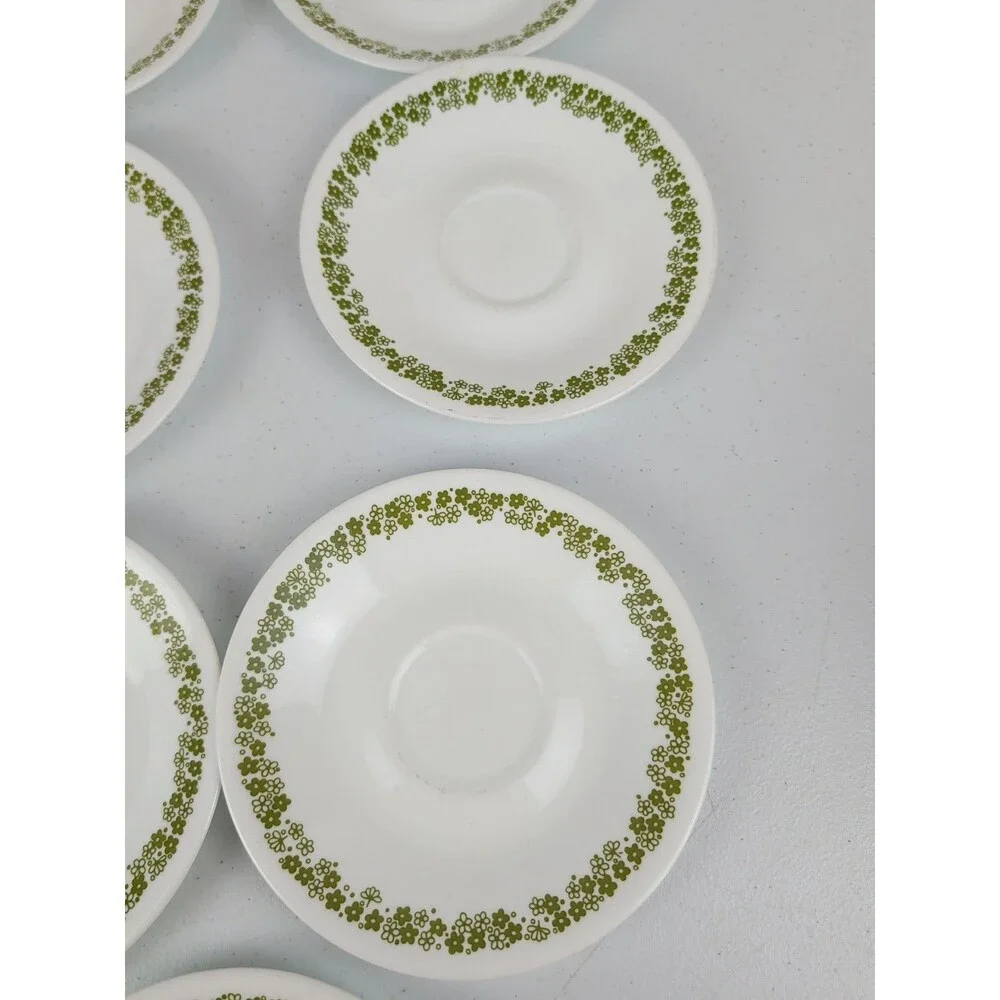 Vintage Corelle Springtime Daisy Crazy Daisy Saucer Plates 7 Piece Set - Picture 3 of 7